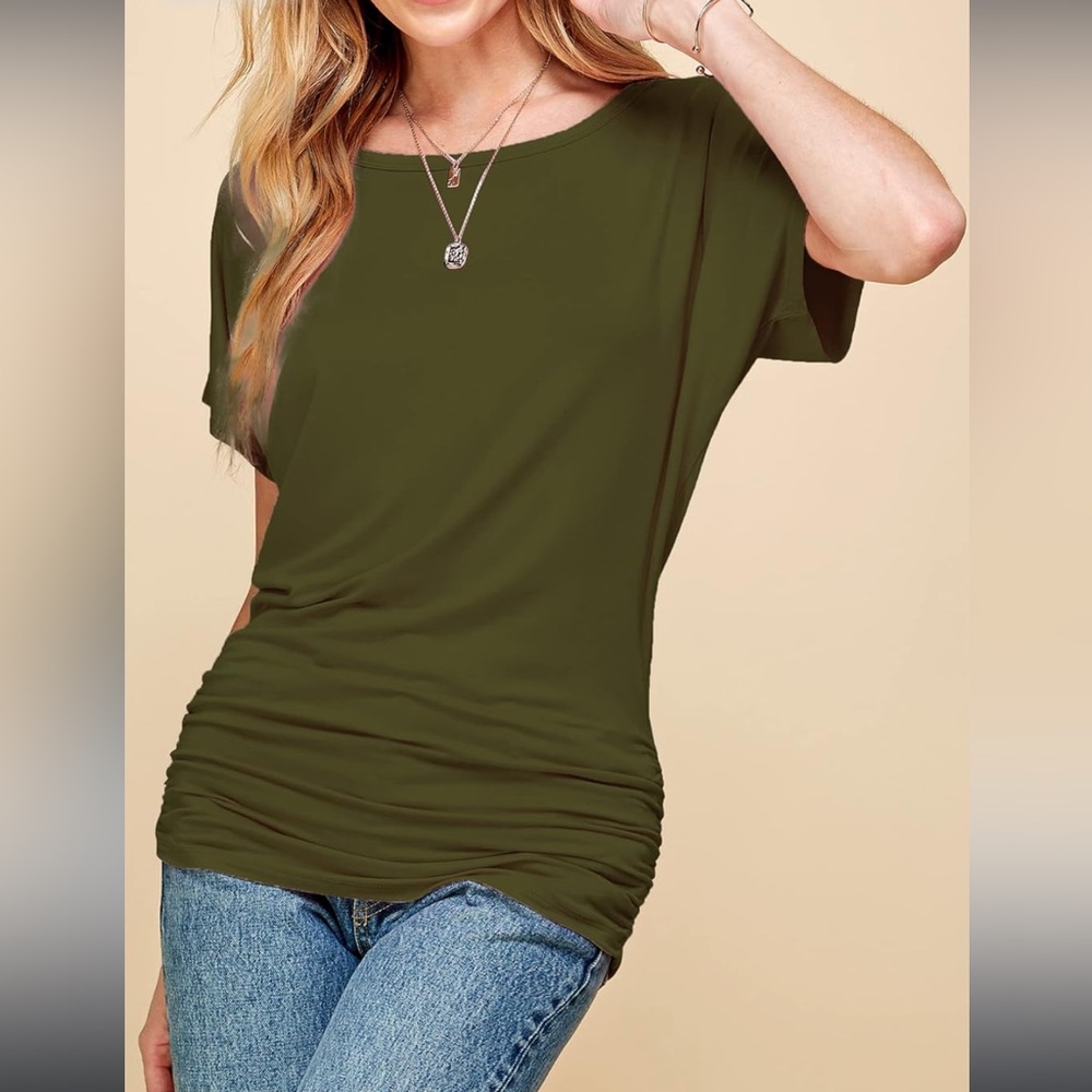 Made By Johnny Premium Ruffled sides top
